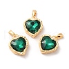 Brass Micro Pave Cubic Zirconia Pendants KK-M243-02G-1