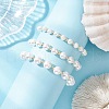 3Pcs Shell Pearl Round Beads Stretch Bracelets for Women BJEW-JB11998-3