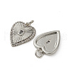 Brass Micro Pave Cubic Zirconia Pendants KK-P308-09P-2