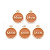Mother's Day Alloy Enamel Charms ENAM-T016-11F-RS-1