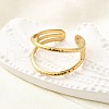 304 Stainless Steel Adjustable Open Cuff Rings for Women RJEW-U062-01A-G-2