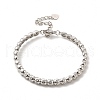 Clear Cubic Zirconia Beaded Cuff Bangle with Clasps BJEW-E073-08P-1