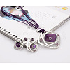 Rhombus Alloy Enamel Stud Earrings & Pendant Necklaces Sets FS-WGC3B96-01-1
