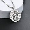 201 Stainless Steel Pendant Necklaces with Alloy Box Chain WGA45A6-03-1
