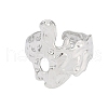 Non-Tarnish 304 Stainless Steel Textured Open Cuff Rings X-RJEW-C095-08B-P-2