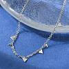 304 Stainless Steel Cable Chain Bracelets for Women BJEW-A036-20P-4