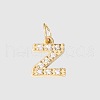 Stainless Steel Cubic Zirconia Pendants with Jump Rings X-FIND-PW0024-08Z-1