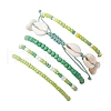 5Pcs 4 Styles Glass Seed Beaded Bracelet Set & 1 Pcs Shell Beads Bracelets BJEW-TA00587-02-5
