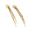 Rack Plating Brass Star Ear Studs EJEW-P226-15G-1