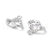 Brass Micro Pave Clear Cubic Zirconia Charms KK-F871-41P-2