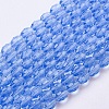 Glass Beads Strands X-GC891Y-6-1