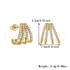 Elegant Claw S925 Sterling Silver Stud Earrings OZ6040-3