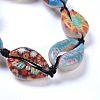 Printed Cowrie Shell Bead Bracelets BJEW-JB04276-2