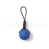 Round Natural Lava Rock Pendant Decorations PALLOY-JF03446-3