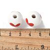 Mother's Day Theme Printed Wood European Beads WOOD-F016-08-3