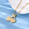 Cherry 304 Stainless Steel Pendant Necklaces for Women NJEW-M106-01G-3
