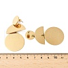 304 Stainless Steel Dangle Stud Earrings EJEW-P315-02B-G-2