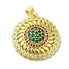 Brass Micro Pave Colorful Cubic Zirconia Pendants KK-Z042-20G-01-1