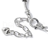 Brass European Beads Charm Bracelets BJEW-JB11586-01-4