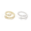 2Pcs 2 Colors Electroplate Non-magnetic Synthetic Hematite Bead Cuff Rings RJEW-JR00904-03-2