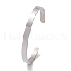 Non-Tarnish 304 Stainless Steel Open Cuff Bangle BJEW-G653-01P-05-3