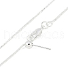 1mm Rack Plating Brass Box Chain Adjustable Slider Necklaces for Women Men MAK-L044-56S-1