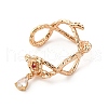 Brass Micro Pave Cubic Zirconia Findings KK-D378-20G-2