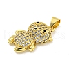 Brass Micro Pave Cubic Zirconia Pendants KK-R159-20A-G-2