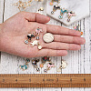 32Pcs 4 Colors Zinc Alloy Enamel Pendants ENAM-TA0001-25-6