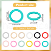   12Pcs 12 Colors Ring Silicone Beads SIL-PH0001-21-2
