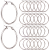 SOFPLATE 30 Pairs 304 Stainless Steel Hoop EarRing Shapes EJEW-SP0001-02A-P-1