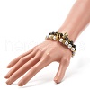 Electroplated Natural Lava Rock & Synthetic Howlite Beads Stretch Bracelets Set for Girl Women X1-BJEW-JB06924-6
