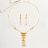 Elegant Fashion Brass Multi-layer Pendant Earrings & Necklaces Set for Women PS5490-4
