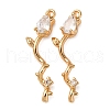 Brass Micro Pave Clear Cubic Zirconia Pendants KK-Z112-47G-1
