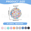 ARRICRAFT 40Pcs 10 Colors Resin Rhinestone Beads RESI-AR0001-42-2