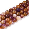 Dyed Natural White Jade Beads Strands G-T139-8mm-60-16-4