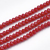 Opaque Solid Color Glass Beads Strands GLAA-S178-14B-02-1