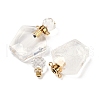Natural Quartz Crystal Openable Perfume Bottle Rock Crystal Pendants G-I381-02G-07-2