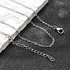 Non-Tarnish 304 Stainless Steel Cable Chain Necklace X-STAS-T040-PJ204-70-4