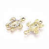 Alloy Rhinestone Connector Charms ALRI-T011-04-2