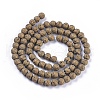 Electroplated Natural Lava Rock Beads Strands G-K259-60D-2