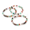 Natural Mixed Wealth Stone Beaded Stretch Bracelets BJEW-D446-B-39-7