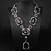Alloy & Glass Pendant Necklaces for Women FS-WGBD771-04-1