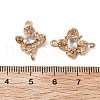 Brass Micro Pave Cubic Zirconia Connector Charms KK-Z103-10KCG-01-4