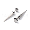 304 Stainless Steel Ear Taper Stretcher with Rubber EJEW-F312-10P-2