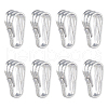 DICOSMETIC 8Pcs Rhodium Plated 925 Sterling Silver Snap on Pendant Bails STER-DC0001-45-1