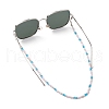 Synthetic Turquoise & Glass Seed & Plastic Beaded Children's Eyeglasses Chains AJEW-EH00398-3