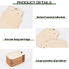 Wood Earring Display Card with Hanging Hole DIY-WH0320-20D-4