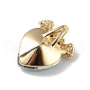 Real 18K Gold Plated Rack Plating Brass Micro Pave Clear Cubic Zirconia Pendants KK-C015-10G-01-3