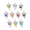 Handmade Lampwork Beads with Glass Beads Pendants PALLOY-MZ00697-1